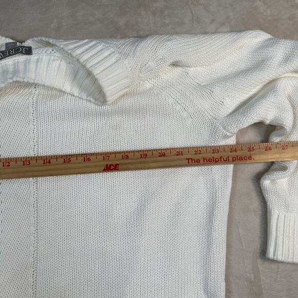 J.Crew Heritage Cotton Relaxed V-neck Sweater White Women’s Size Small - Picture 6 of 9